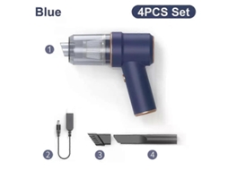 Aspirador De Pó Automotivo 2 Em 1 De Alta Sucção, Carregamento Sem Fio, Air Duster, Aspirador De Pó Portátil De Alta Potência Par Aquaforge