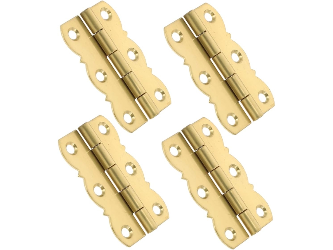 Conjunto De 4 Dobradiças Pequenas Cobre Para Portas Armário.