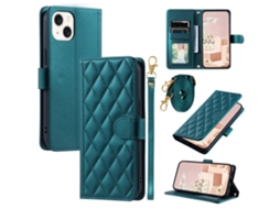 Capa Para Iphone 13 Mini Pele Sintética Verde