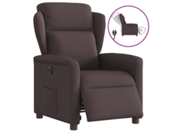 Electric Recliner Chair, Electric Recliner Chairs Vidaxl Marrom Tecido