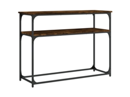 Mesa de consola em madeira de carvalho fumado, exclusiva da MAISON (100x35,5x75 cm)