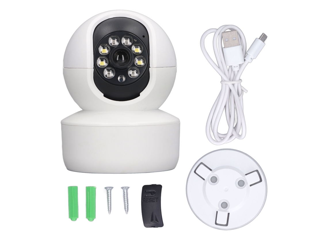 Câmara De Segurança Ptz Inteligente Hd 1080p Visão Noturna Wifi