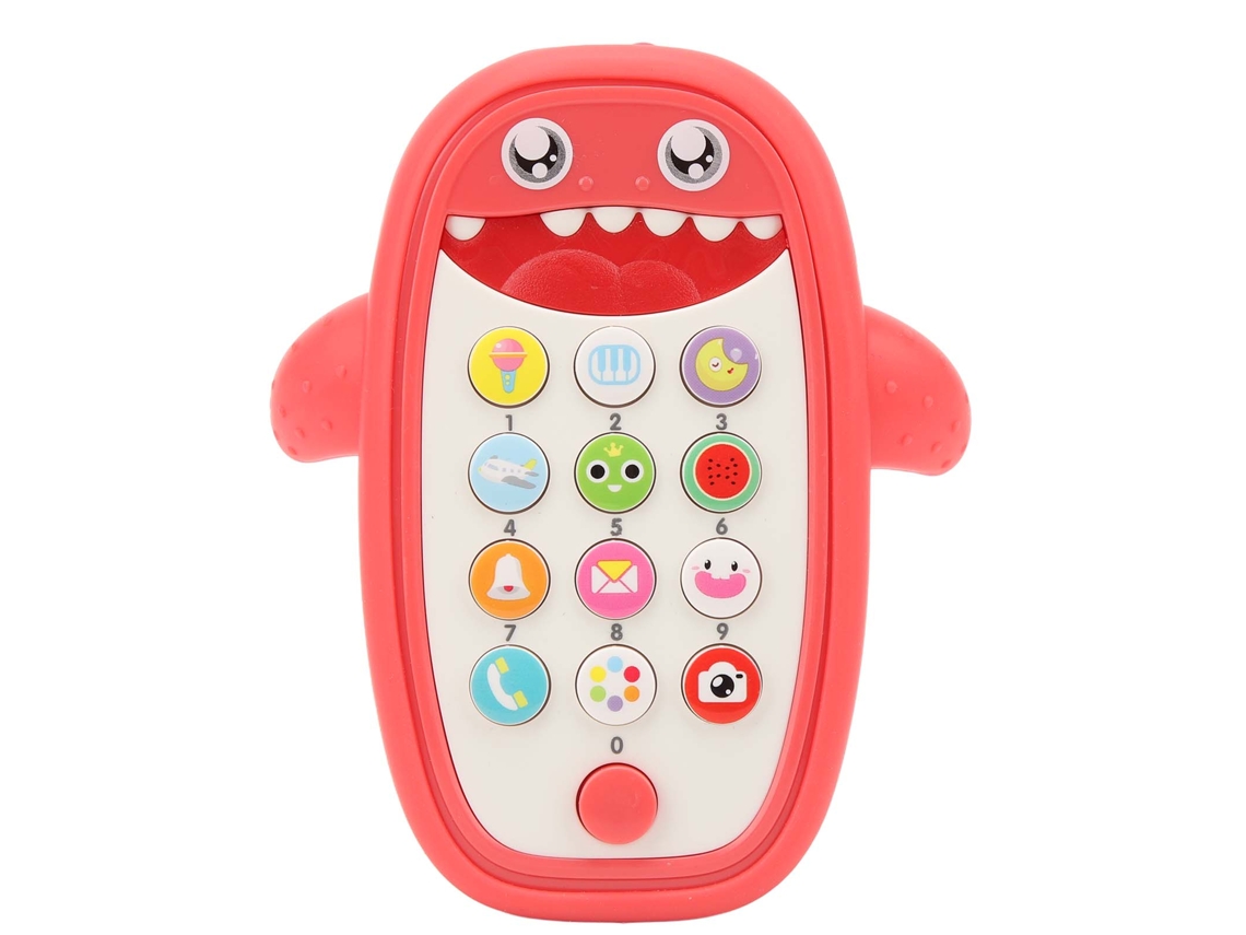 Ats brinquedo Telefone Bebê com Capa de Mordida Desmontável Simulação Animal 10 Botões Únicos Menino Menina Rosa