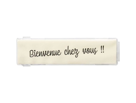 Etiqueta de nome - RENZ - 023723 - Transparente - Plástico ABS - 10,3 cm x 2,8 cm