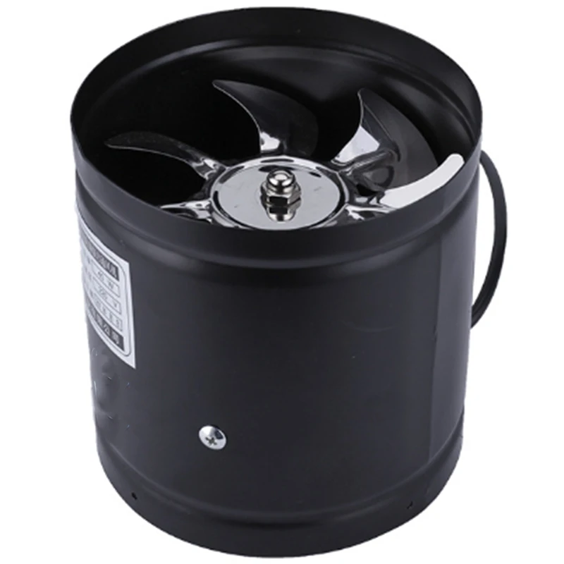 Ventilador De 4 Polegadas Com Cobertura, Mini Ventilador De Duto De Metal Para Coifa De Cozinha