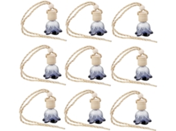 Conjunto De 10 Frascos Perfume Recarregáveis Com Tampa Vidro Para Pendurar E Difusor Carro