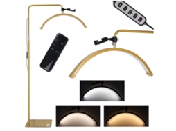 Lâmpada De Led Em Arco Sem Sombras Para Extensão De Cílios, 36w, 3000-5600k, Cor Dourada