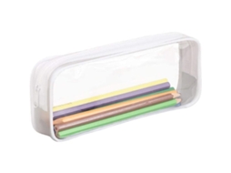 Estojo Transparente, Nécessaire Transparente, Estojo Transparente para Lápis, Estojo Transparente Impermeável em Pvc com Zíper BRILVIBERA