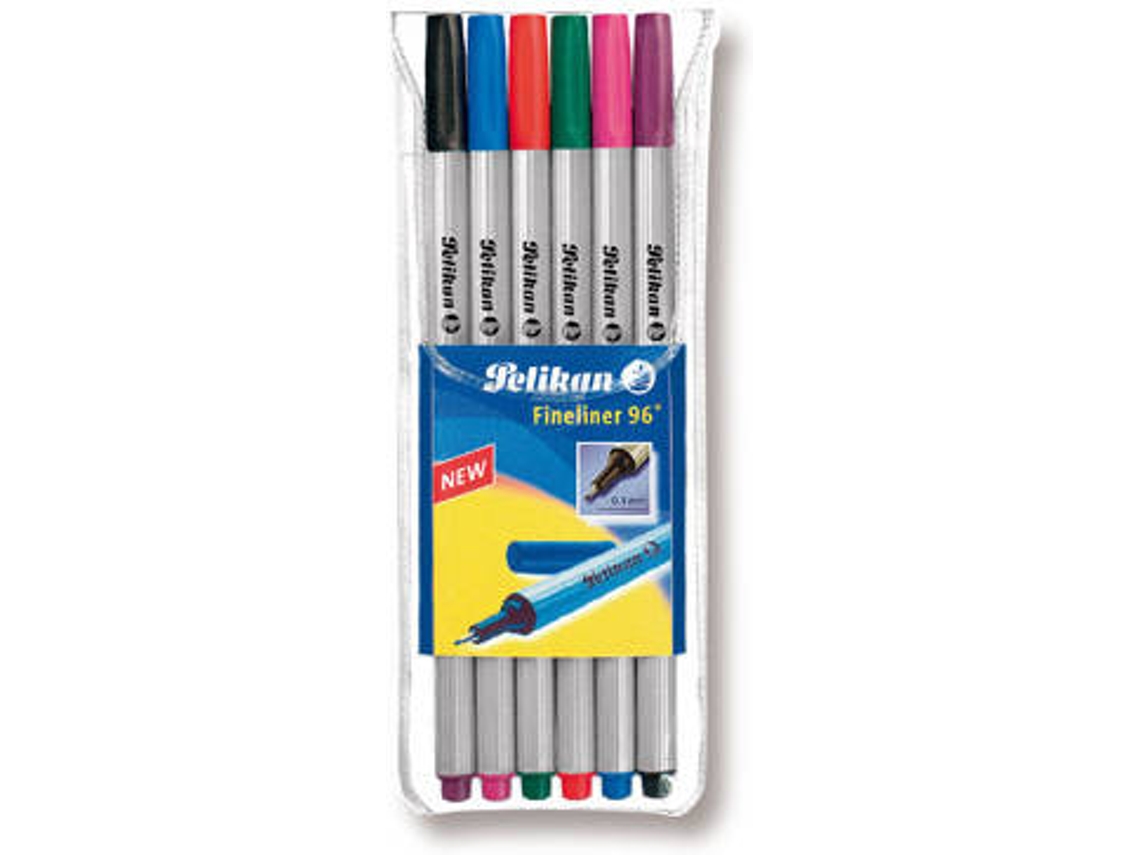 Pack 6 Canetas Fineliner PELIKAN 940650 Multicor