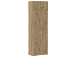 Conjunto 3 Armário De Arrumação Vidaxl Castanho Derivados De Madeira (70 X 42,5 X 185 Cm)