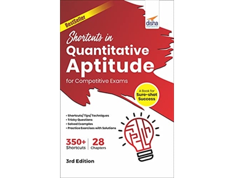 Livro Shortcuts in Quantitative Aptitude for Competitive Exams 3rd Edition de Disha Experts (Inglês)