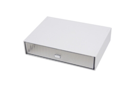 Organizador de Gaveta para Mesa Plástico Diy À Prova D'água Multicamada 1 Gaveta Branco Listrado | S/MARCA