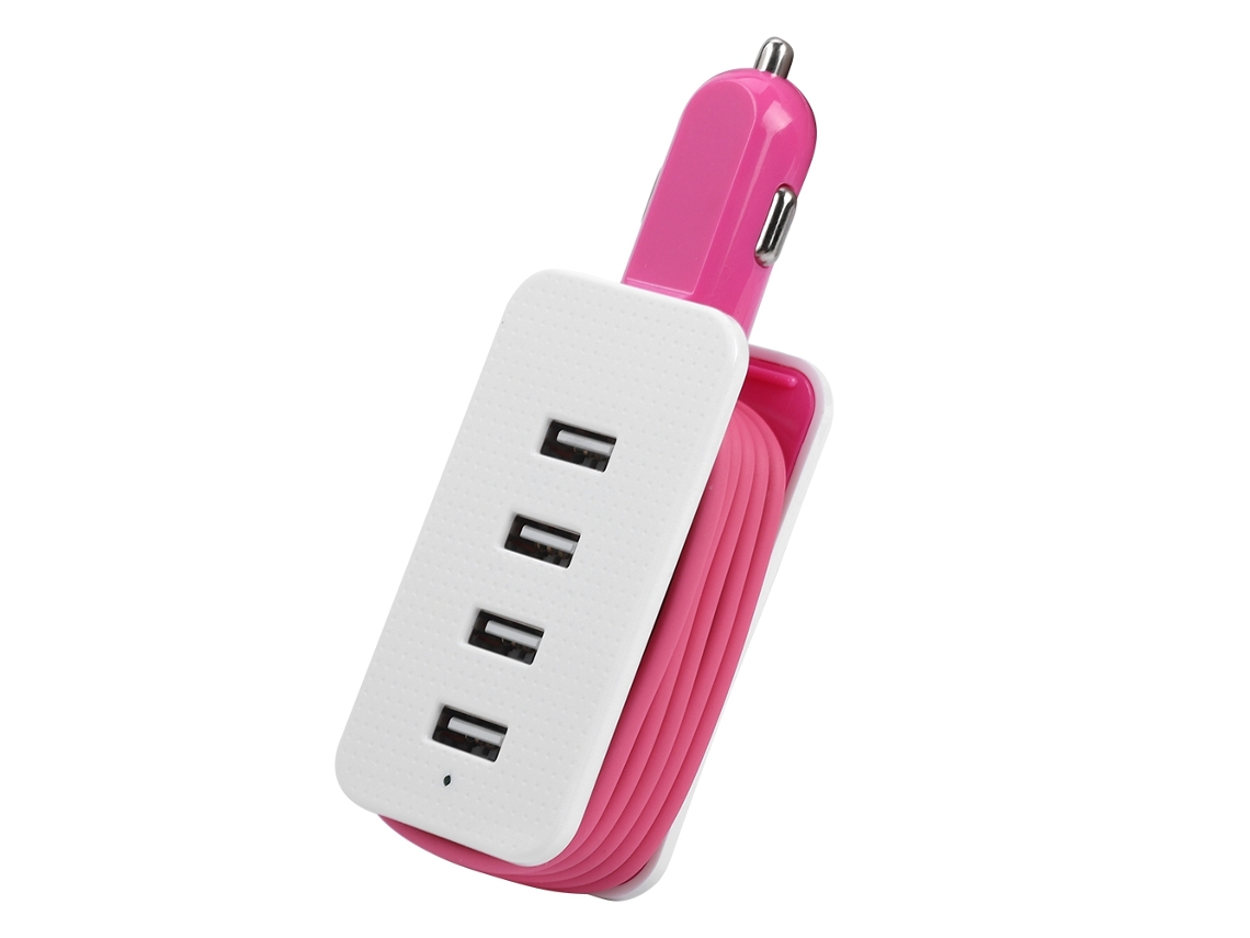 Carregador de Viagem EOOCOO com 4 Portas Usb e Cabo Extensor