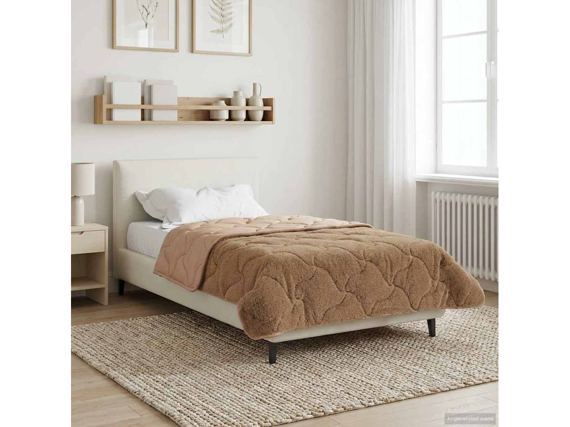 Vidaxl Edredom De Inverno 155 X 200 Cm Inverno Cinzento-acastanhado