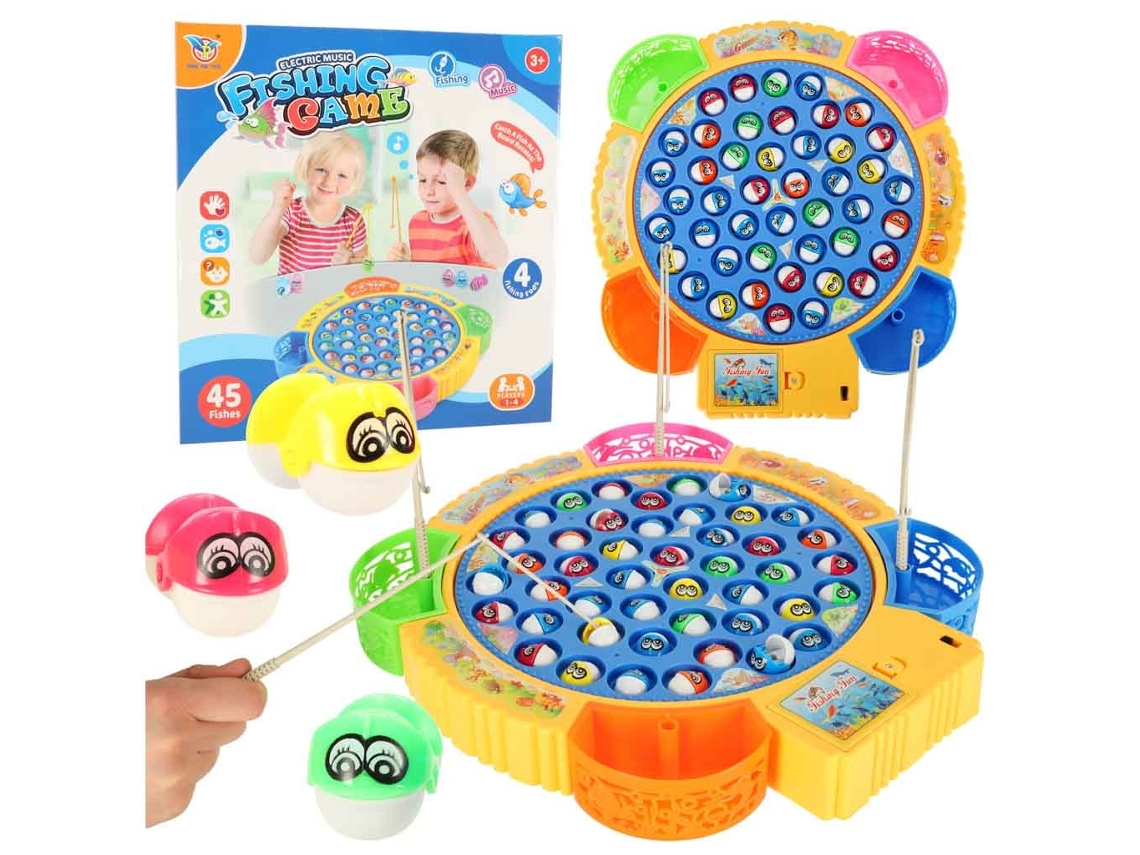 Kit De Pesca Esportiva Para Família 45 Peixes 4 Varas De Pesca Aquaforge