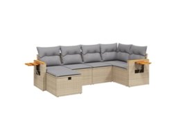Garden Sofa Set, Garden Sofa Sets Vidaxl Bege Rattan / Vime (n/a)