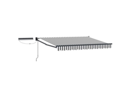 Vidaxl Toldo Retrátil Elétrico Antracite E Branco 3,5 X 2,5 M