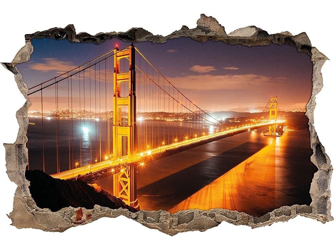 Adesivos Muraux Pont De Porte La Nuit Autocollant Adesivo Mural Para Salão De Beleza Chambre Cuisine Bureau Adulto Enfant 50x70cm