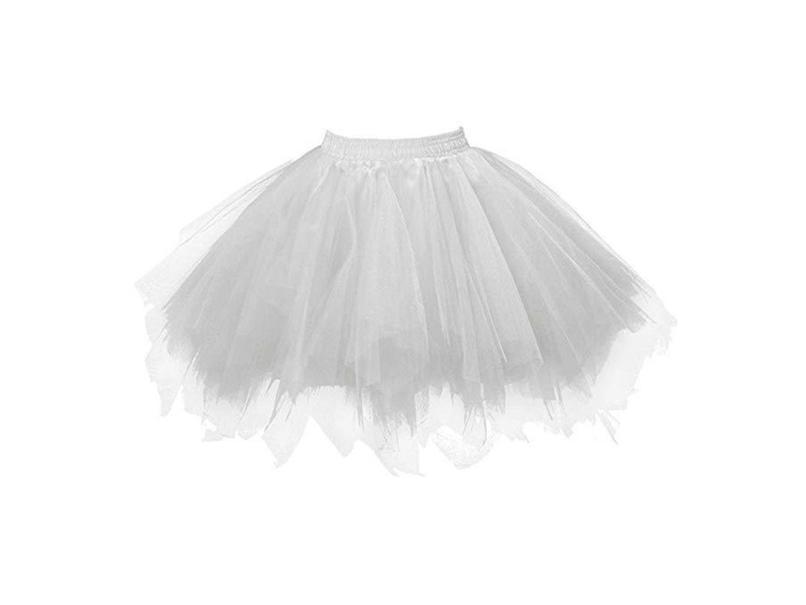 Fasst falda Curta de Tule com Malha para Mulher Princesa Elástica para Dança Casual Tamanho Regular