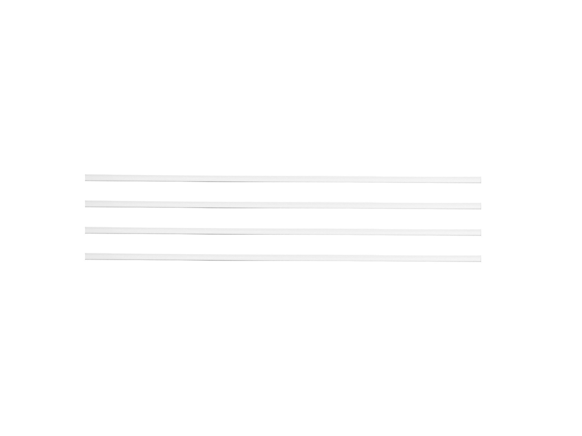 Mali 4pcs Rodapé de Bétula Branco para Casinha de Bonecas 1:12 Acessório Decorativo Ângulo Direito