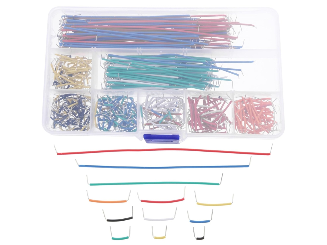 Kit Com 560 Fios Jumper Para Protoboard Sem Solda, 14 Comprimentos Diferentes, Isolados E Flexíveis Kit Com 560 Fios Jumper Para Protob Gokoco