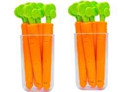 Showeroro 2-conjuntos De Clips Vedação Para Sacos Lanches Em Plástico Laranja, Portáteis E Seguros Para Armazenar