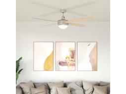 Vidaxl Ventoinha De Teto Com Luz E Controle Remoto Ø 130 Cm Sonoma