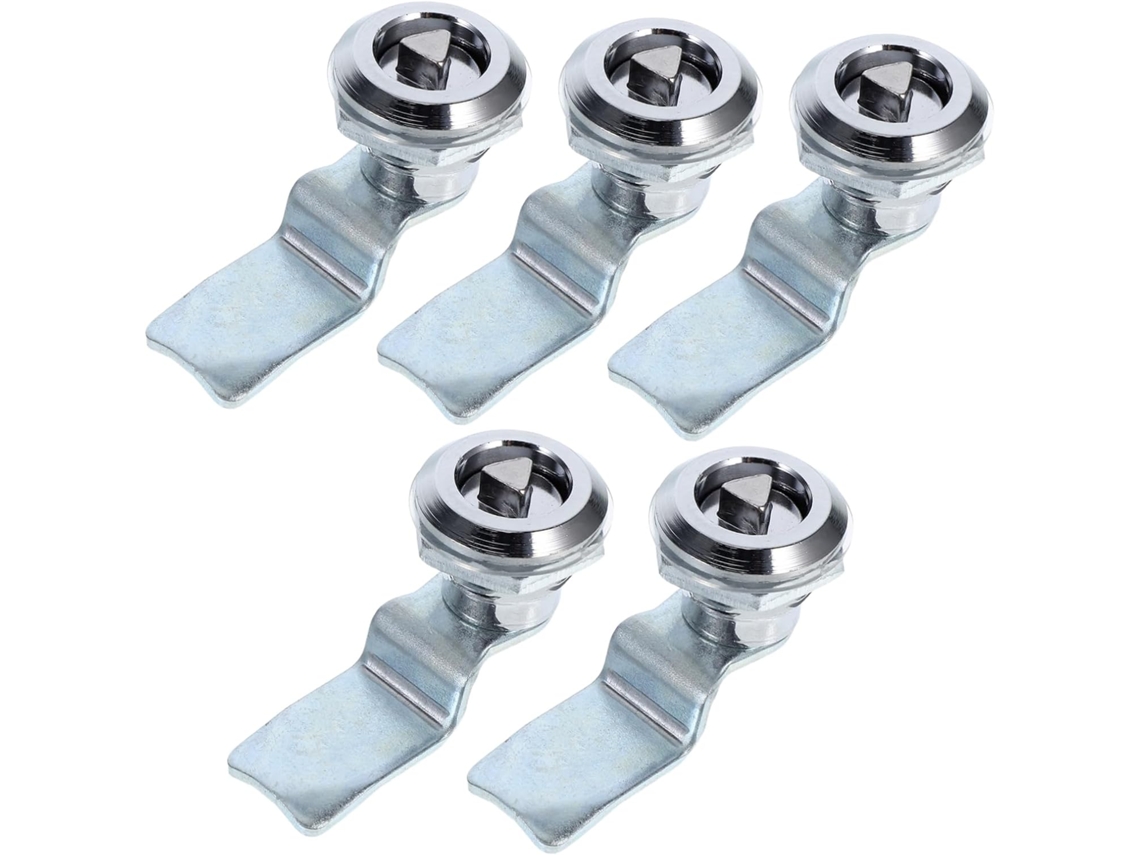 Conjunto De 5 Fechaduras Came Com Chave Triangular Em Liga Zinco Para