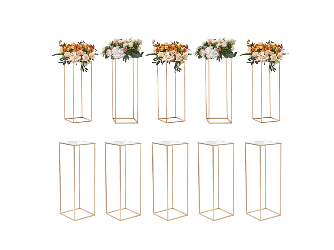 VEVOR Suporte para Flores de Casamento 10 Peças Display Floral Laminado Acrílico 80Cm