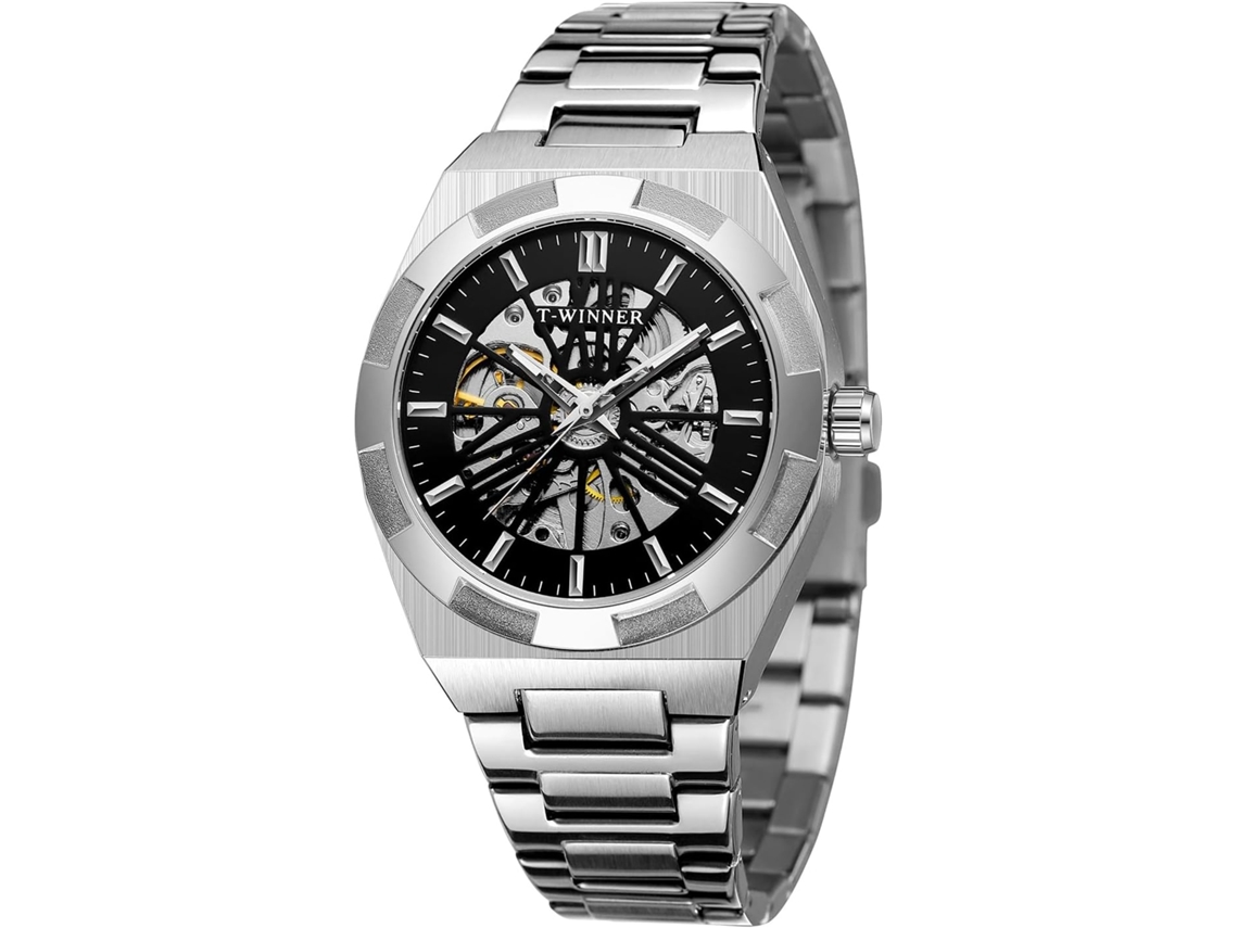 Lurelia Relógio Mecânico Masculino, Automático, Analógico, Luminoso, Turbilhão, Abs, Resistente À Água