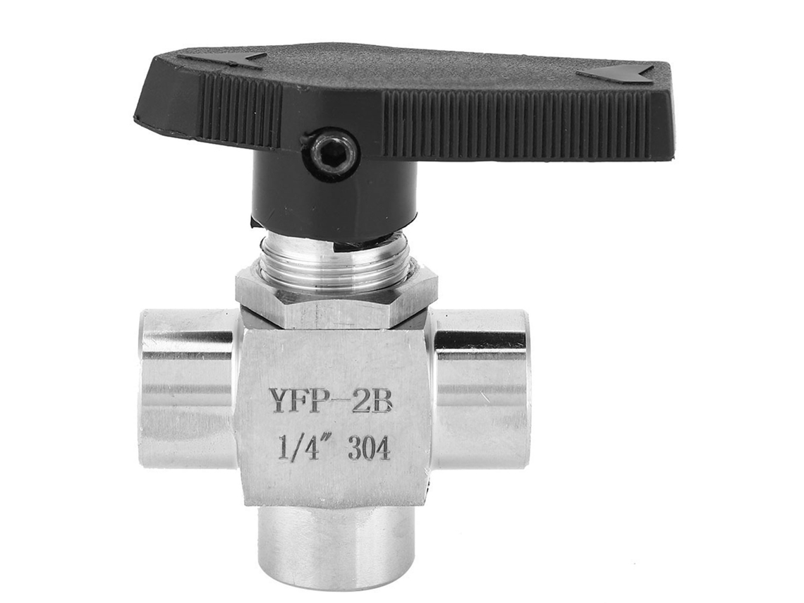 Válvula De Esfera 3 Vias Laxiscreed Para Controle De Água Com Rosca Bspp Fêmea