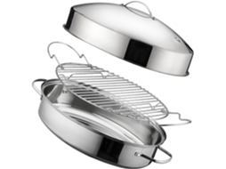 Panela A Vapor Oval Em Aço Inoxidável Para Fogão A Gás, Ideal Para Cozinhar Peixe, Assar No Espeto, Legumes,