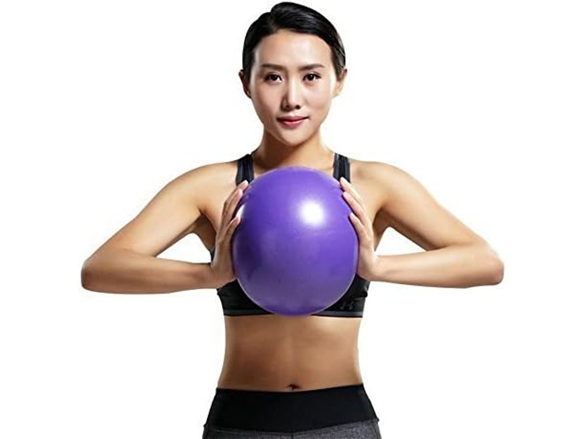 Bola De Yoga Pilates Mini 9 Polegadas Para Exercícios De Estabilidade, Treino Na Academia, Antiexplosão E Antiderrapante Com Canudo Inflável