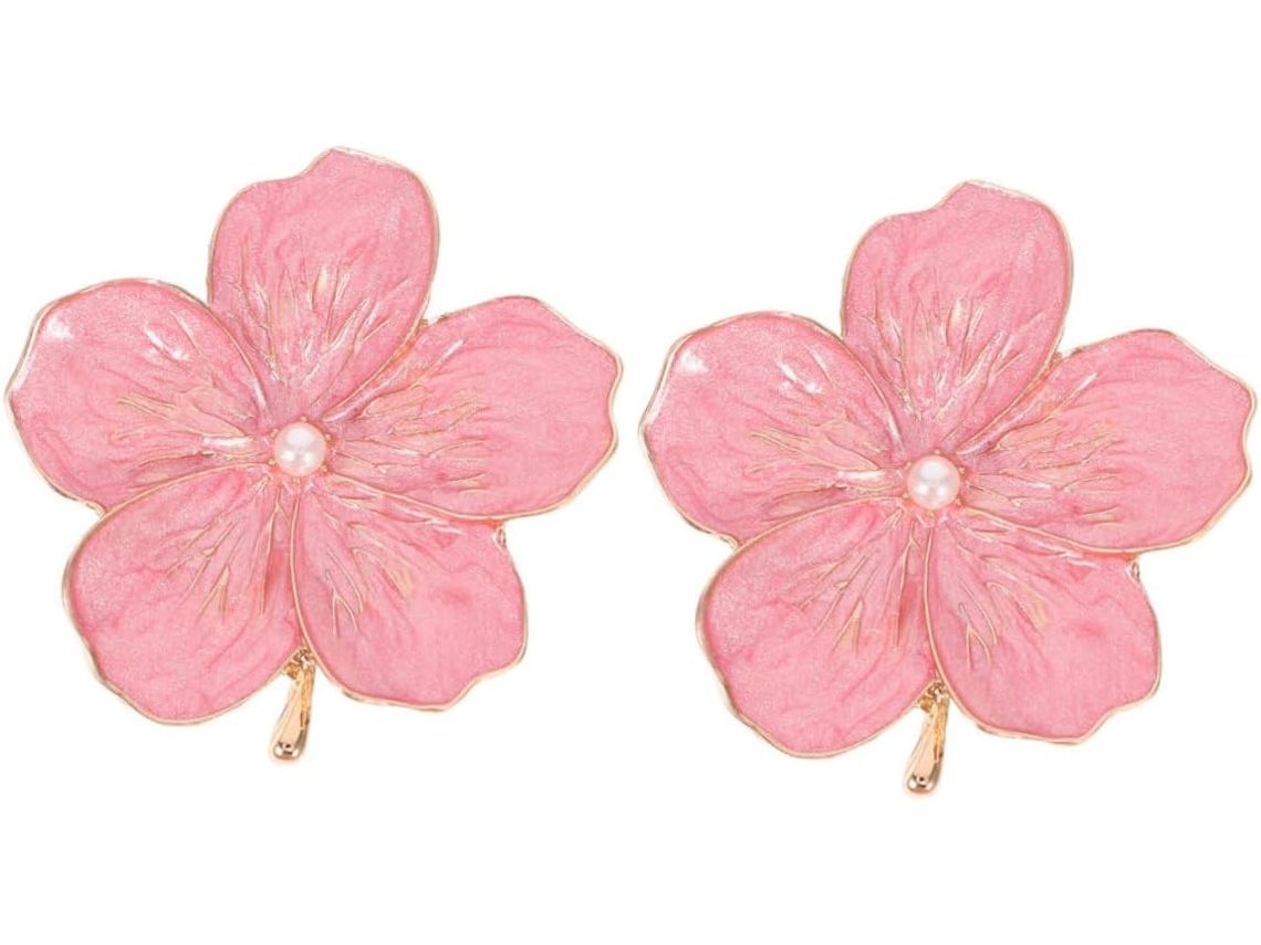 Puxador De Gaveta Em Formato Mini Flor Batedor Arame, Liga De Zinco Rosa Com Cinco Pétalas, 2 Peças, Furo Único, Para