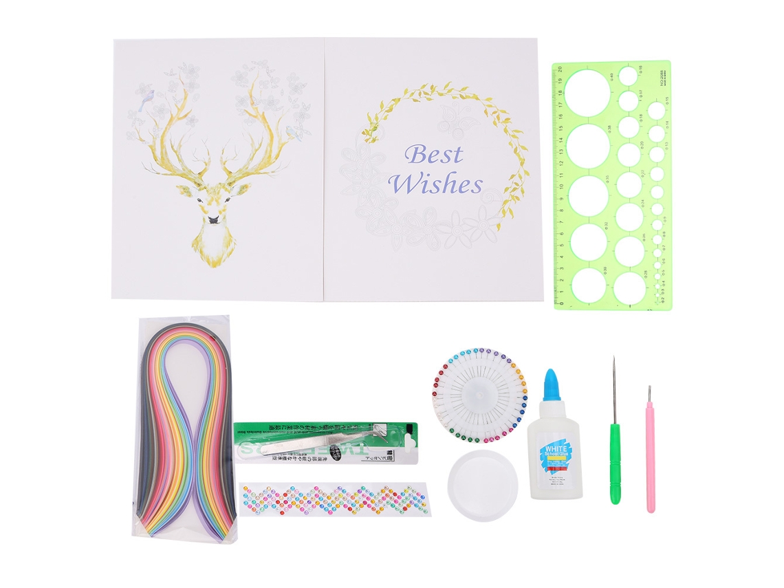 Kit De Ferramentas Para Quilling De Papel Para Iniciantes 36 Tiras De Cores Lápis Quilling Alfinetes Pérola