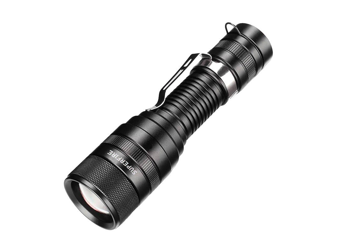 Lanterna SUPERFIRE F5 1100lm para Caminhadas Alta Potência Carregamento Rápido Usb