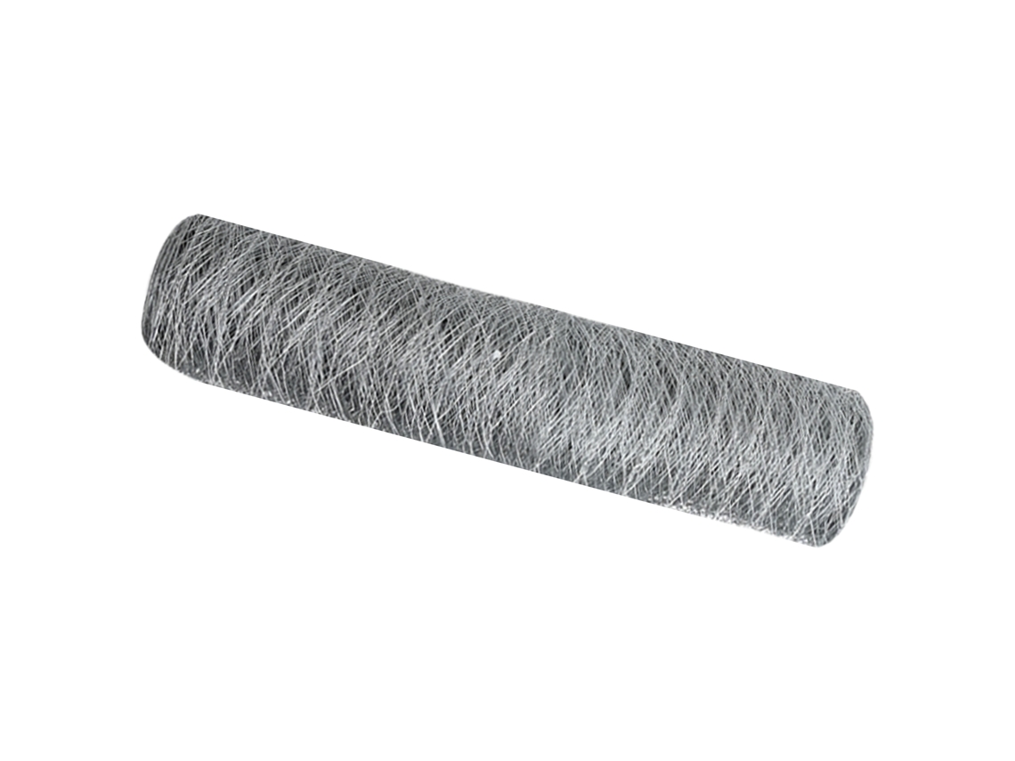 Conjunto 1 Cerca Hexagonal Vidaxl Prateado Aço (0,6 X 50 M)
