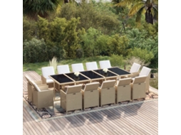 Garden Dining Set, Garden Dining Sets Vidaxl Bege Rattan / Vime (n/a)