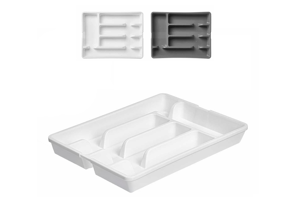 Pacote com 2 Talheres Dobráveis Variados em 2 Cores Cinza e Branco. DAM