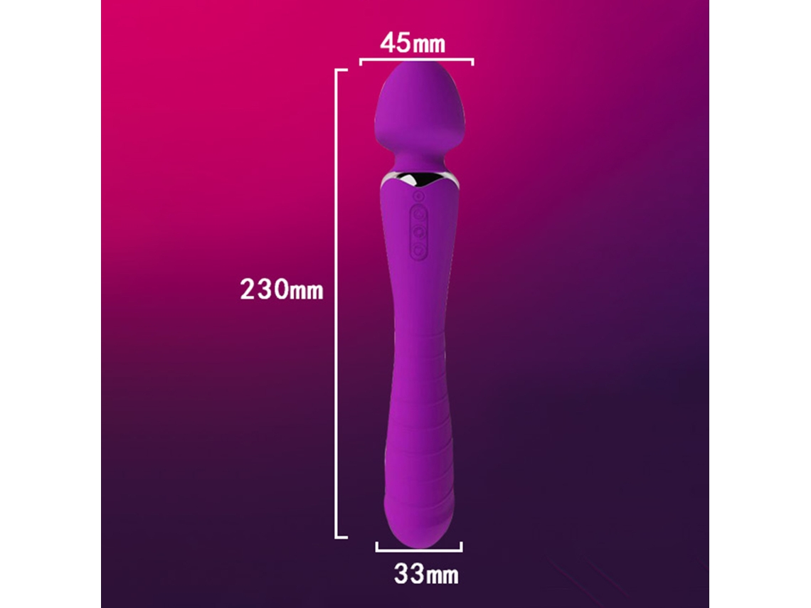 Brinquedo Sexual Para Mulheres Vibrador De Duas Cabeças Quente Impermeável Massagem Adulto