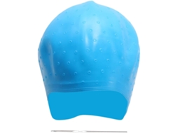 Touca De Silicone Azul Não Perfurada Com Agulhas Para Coloração Capilar.