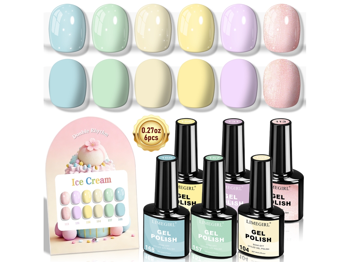 Conjunto De Esmaltes Em Gel Com 6 Corescn162