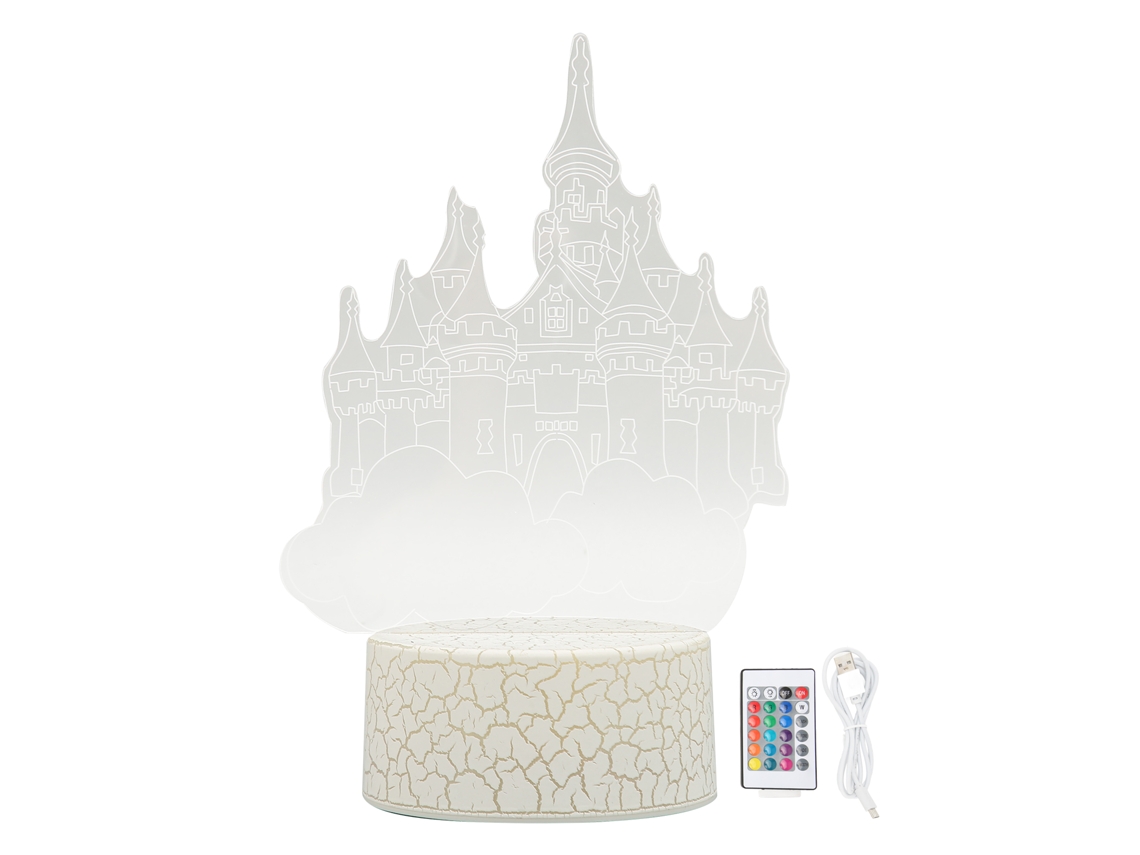 2026 lámpara Nocturna 3d Creativa Castillo Acrílico Con Control Táctil Y Remoto, Regalo Exquisito