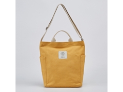 Bolsa Feminina De Lona Sacola De Compras Para Trabalho De Lazer Amarela*