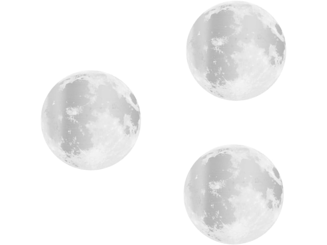 Conjunto De 3 Adesivos De Lua Que Brilham No Escuro, Com Tema De Bicicleta, Para
