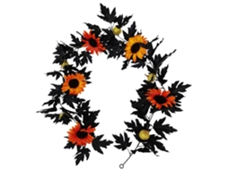 Laxiscreed Guirlanda De Outono Com Folhas De Maple Pretas Para Decoração De Halloween E Interior