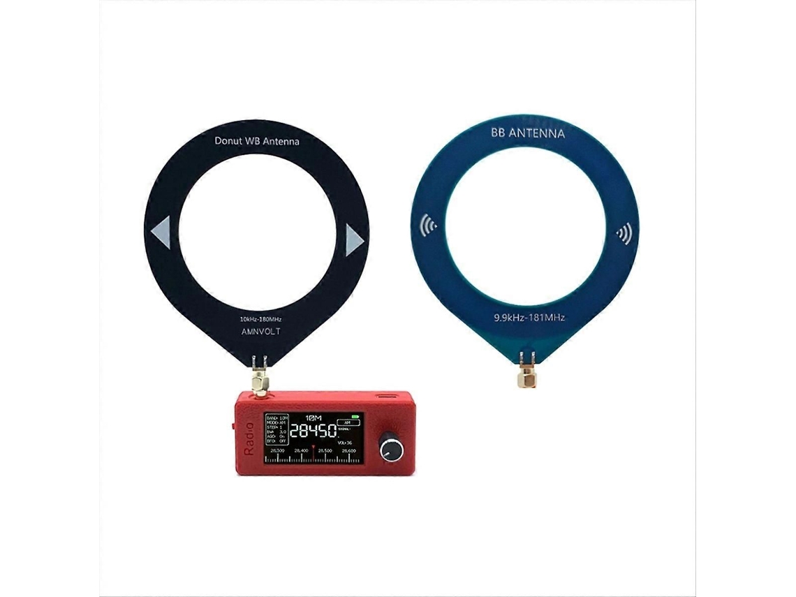 Mini rádio portátil 1,9 polegadas IPS, todas as bandas, GOKOCO