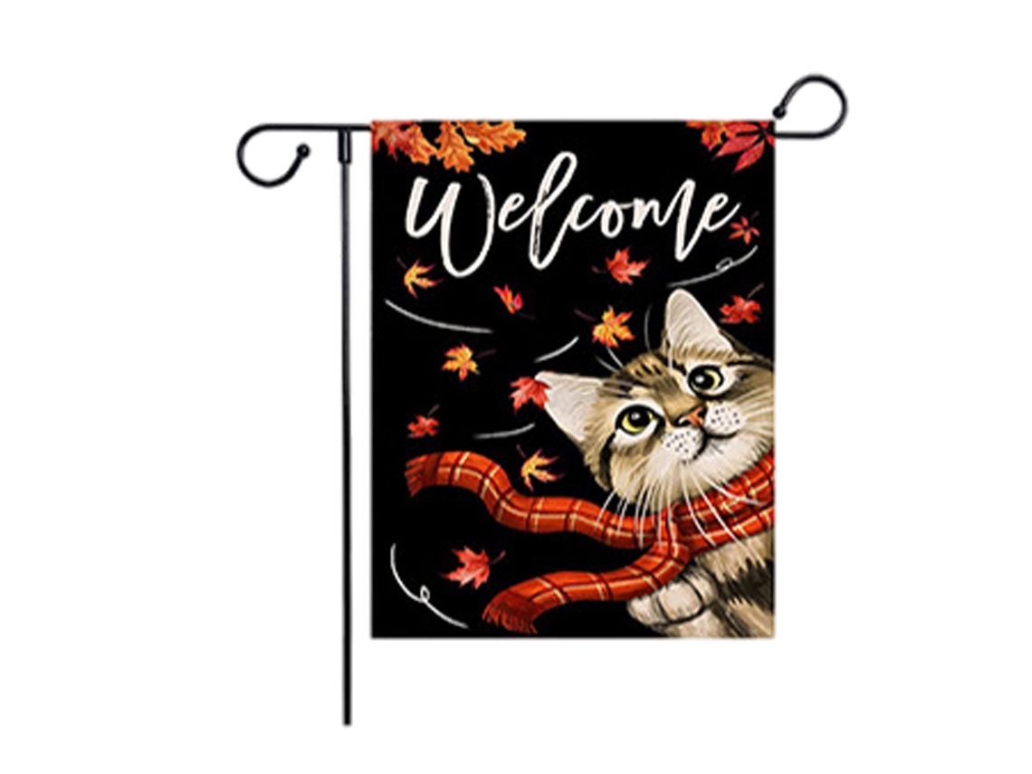 Bandeira Pequena de Burlap com Folhas de Bordo de Outono NEVEANCE