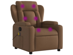Massage Recliner Chair, Massage Recliner Chairs Vidaxl Marrom Tecido