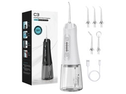 Irrigador Oral Dentário Recarregável 320 Ml 4 Modos, para o Cuidado do Aparelho Ortodôntico Branco HEXINYIGJLY